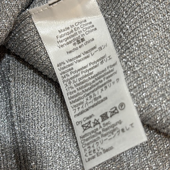 J.Crew grey–silver sparkly metallic cropped sweater pants lightweight NWT CF270 - Picture 6 of 7